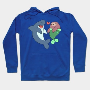 Shark and Mermaid Sloth Hoodie